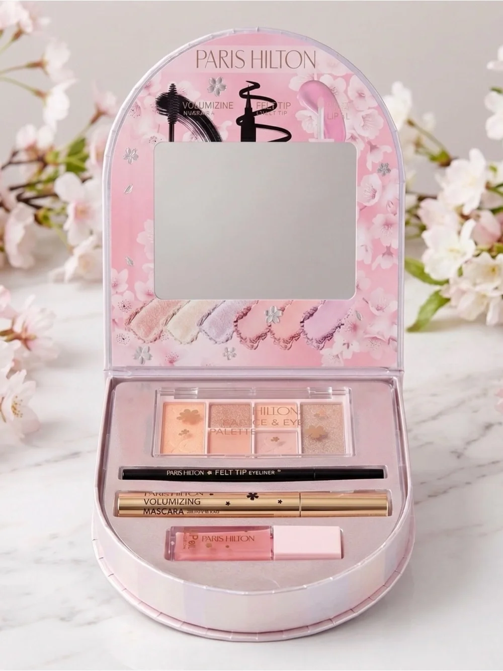 Paris Hilton Shine in Bloom Pink Eye, Face & Lip Palette